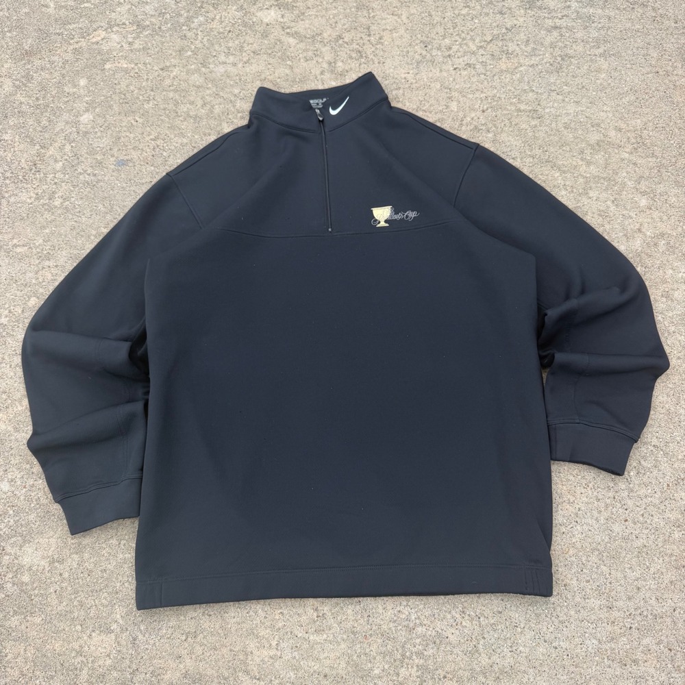 Nike Golf Mens Presidents Cup Therma-FIT 1/4 Zip Pullover Black Medium